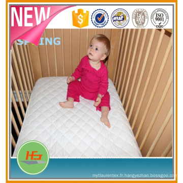 100% coton imperméable housse de coussin matelas ajusté lit de bébé en gros